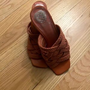 Vince Camuto mule with heel. Worn once. Size 7.